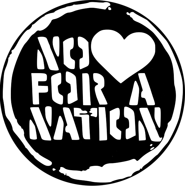 No Love For A Nation - Button (black)