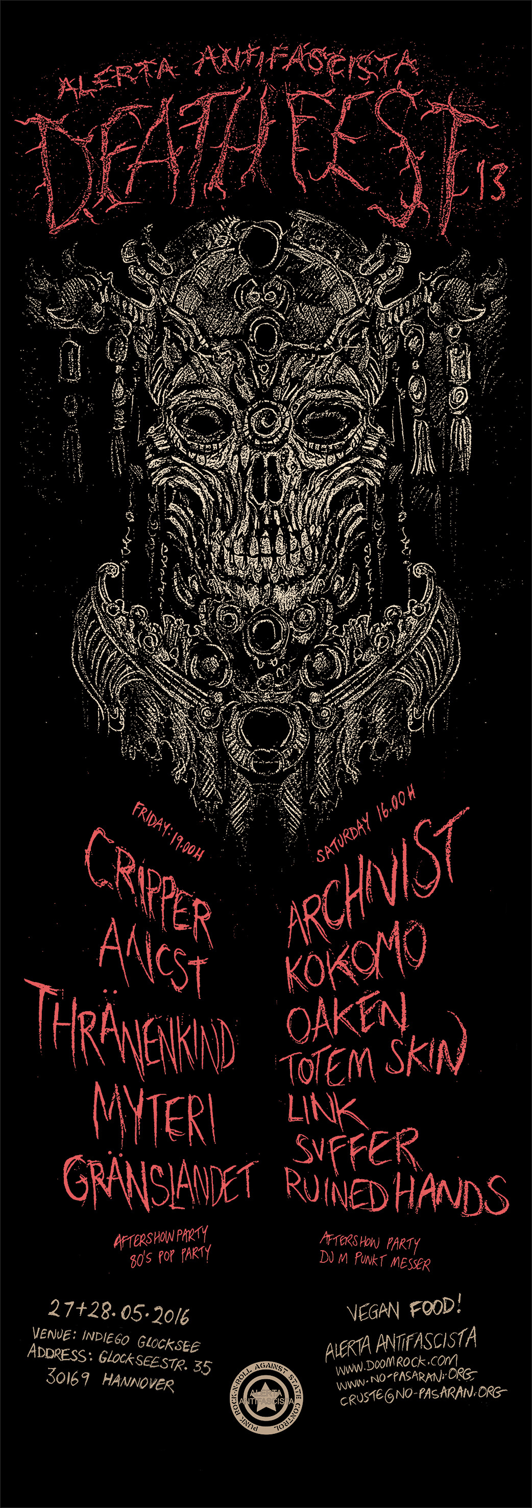 Alerta Antifascista Deathfest#13 2-Day Festival Poster