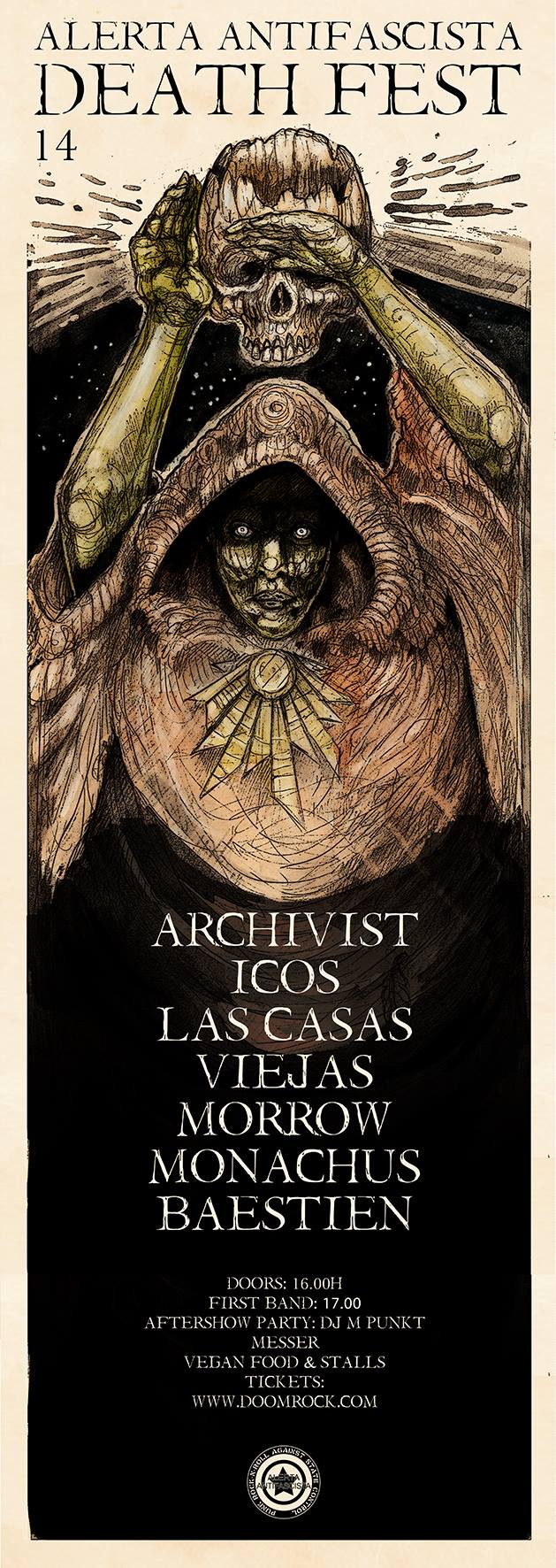 Alerta Antifascista Deathfest#14 1-Day Festival Poster
